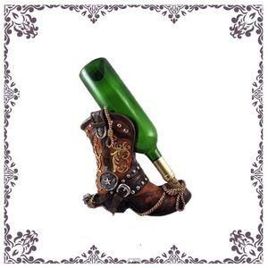 🆕🏬AUCTION PRICE👩🏻⚖️ Western Boot Wine Bottle Holder